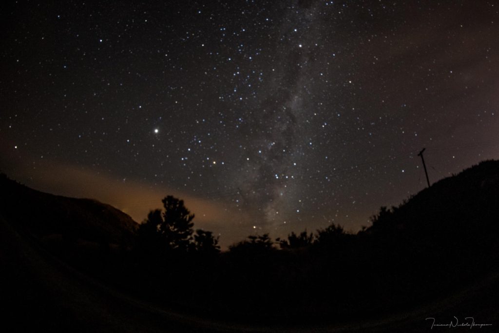 Starry night in Dunedin on our New Zealand trip