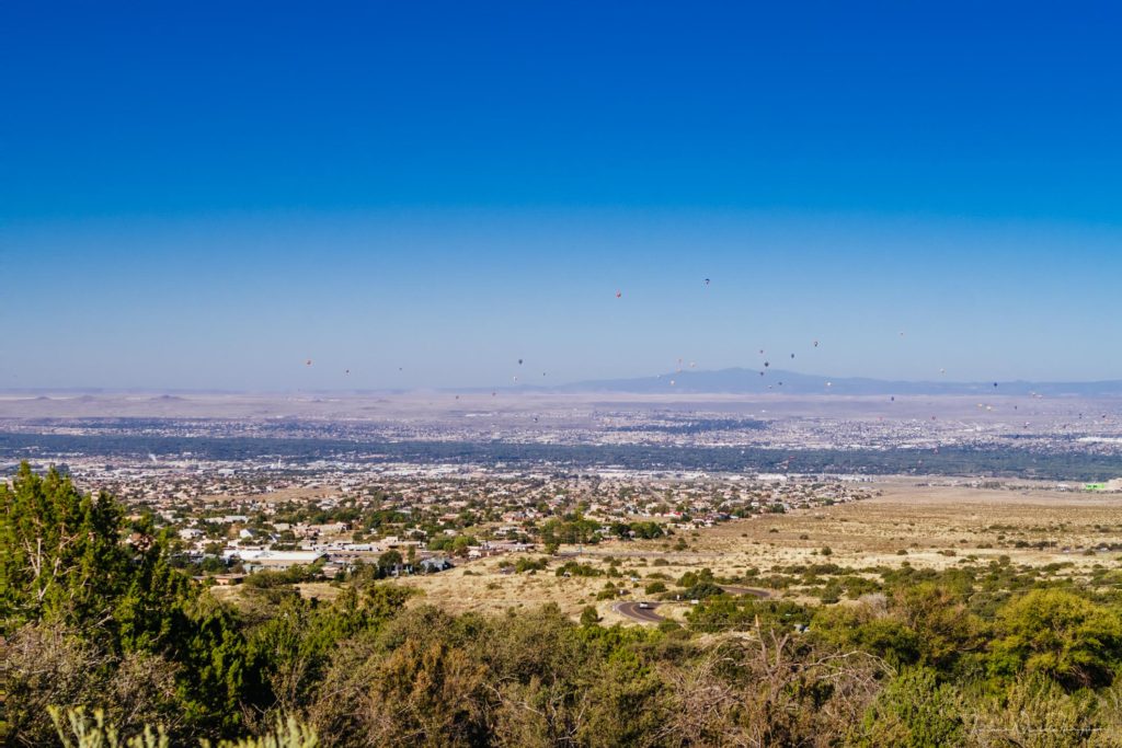 balloons from the sandia peak tram albuquerque