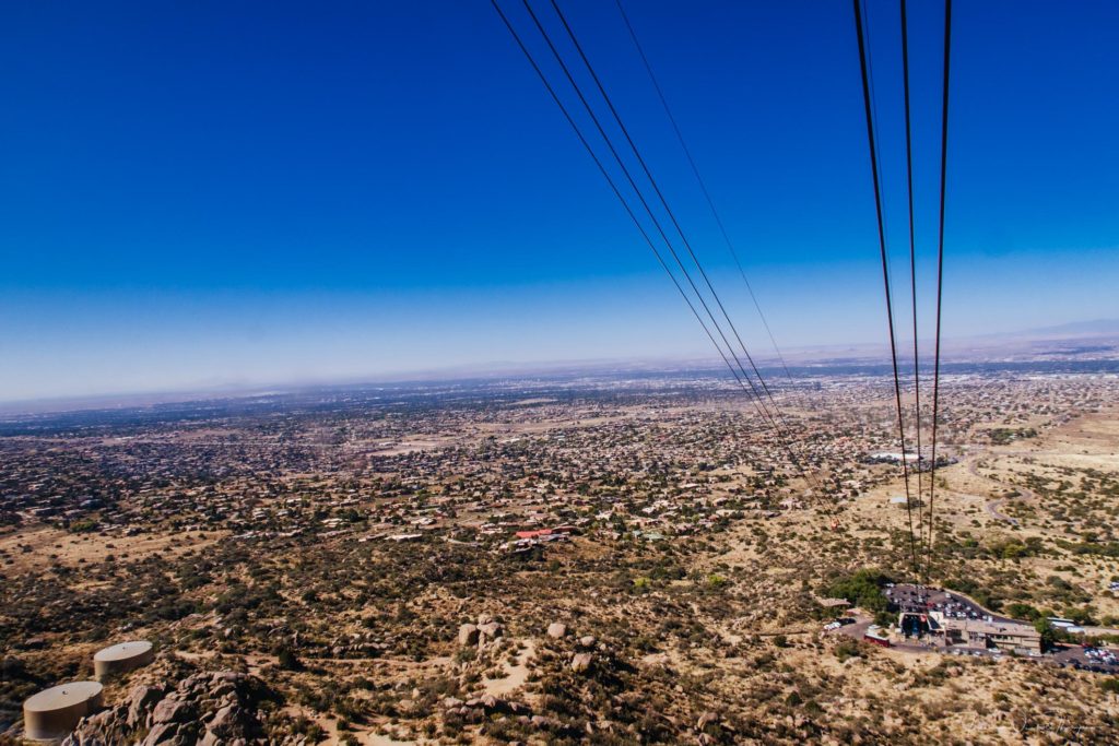 view of albuquerque from sandia peak tram