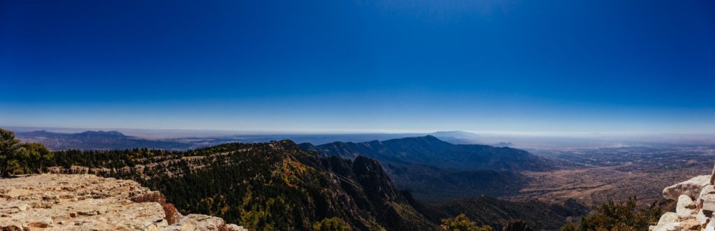 view from the sandia peak tram