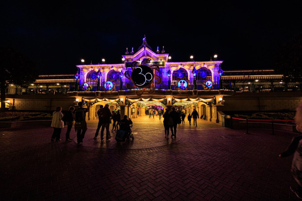 disneyland paris at night
