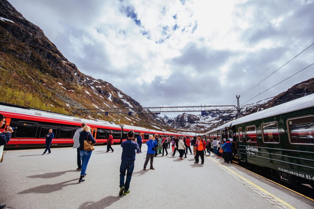 Flåm railroad platform