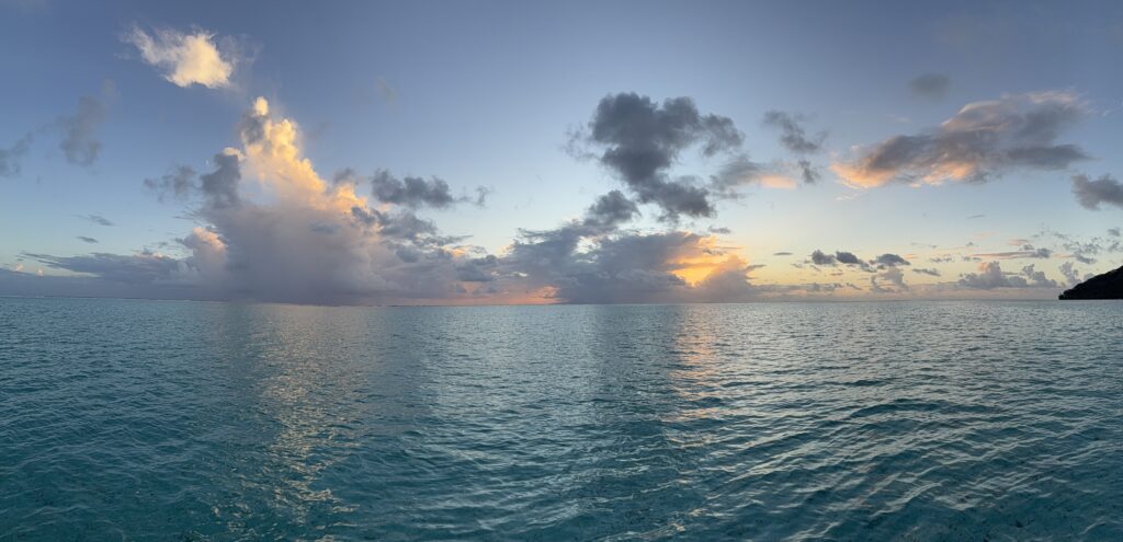 sunset in Tahiti