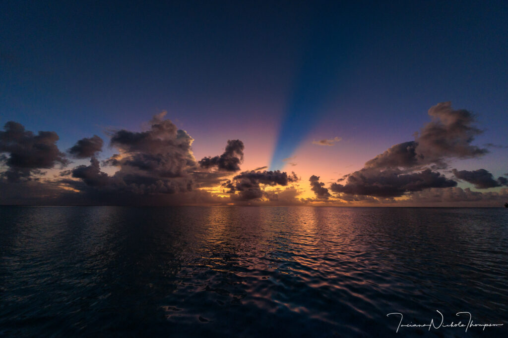 Sunset in Tahiti Fresh Polynesia