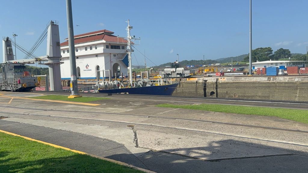 The panama canal first stop on our Costa Rica family trip